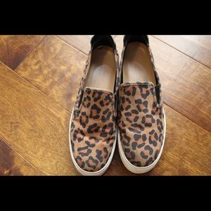 BCBG cheetah platform shoes